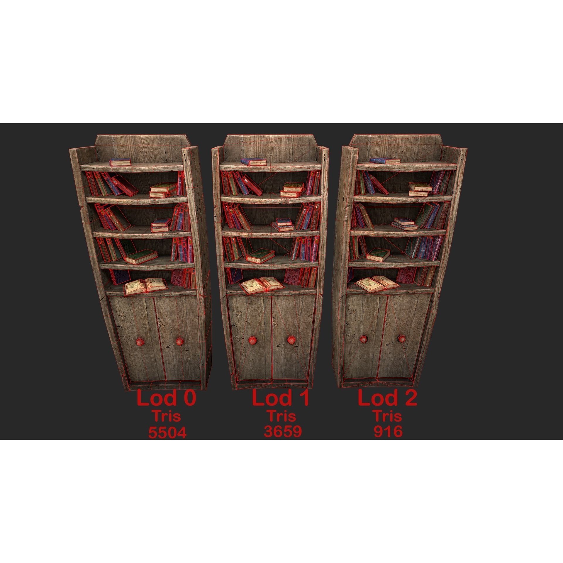 Medieval Laboratory Furniture Set - Low-Poly Game-Ready 3D Model - View 82