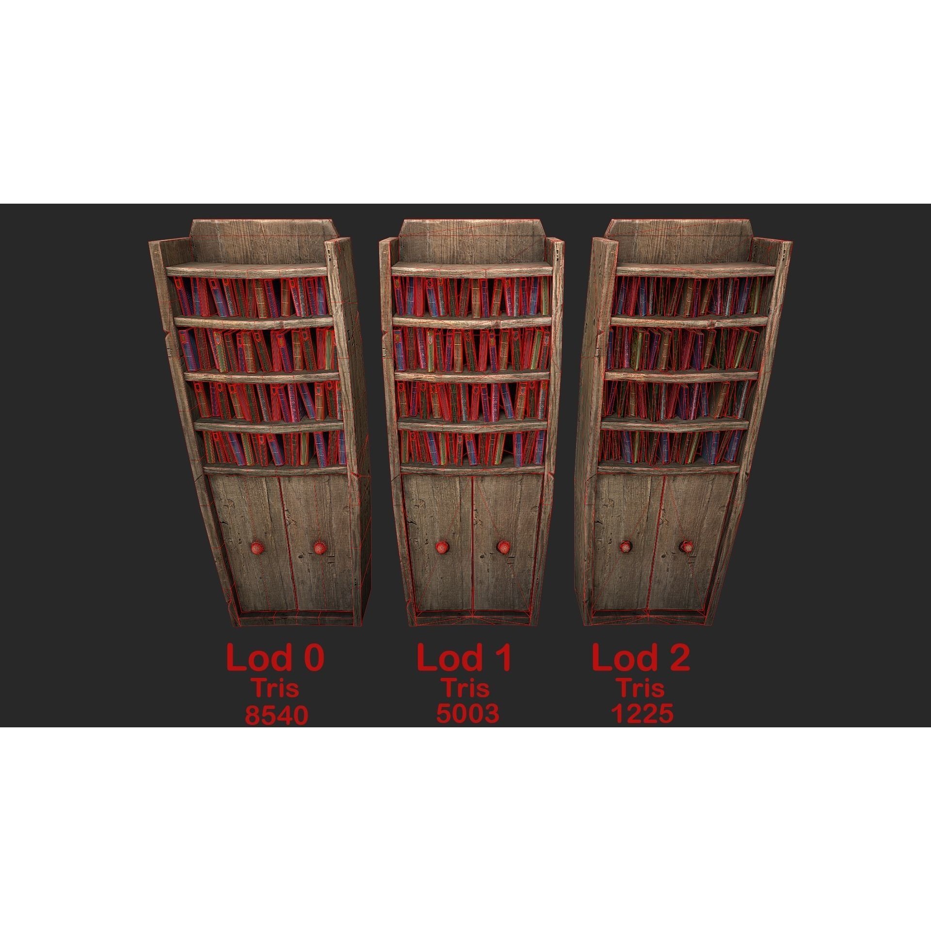 Medieval Laboratory Furniture Set - Low-Poly Game-Ready 3D Model - View 83