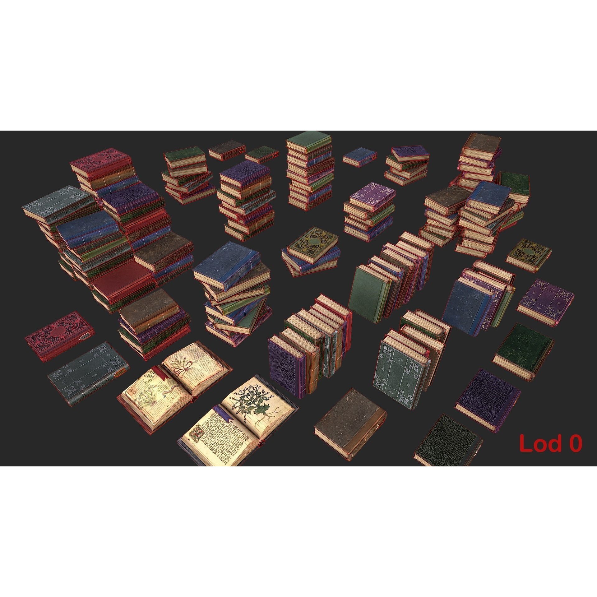 Medieval Laboratory Furniture Set - Low-Poly Game-Ready 3D Model - View 9