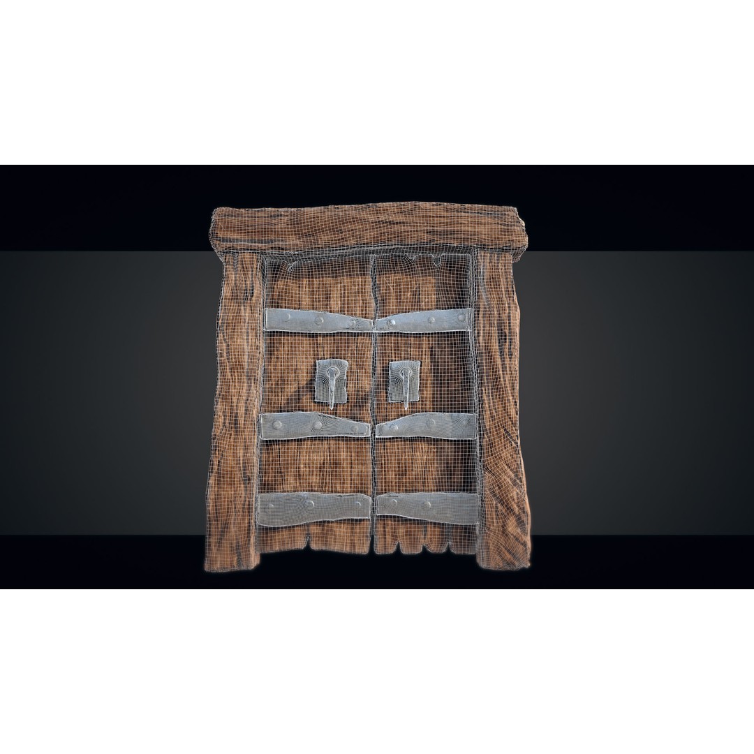 Medieval Gateway 3D Model – Low Poly PBR Asset, FBX & OBJ Formats - View 9