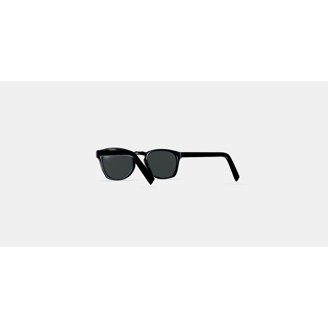 Topper Sunglasses 3D Model – Black Matte Eclipse, PBR Materials