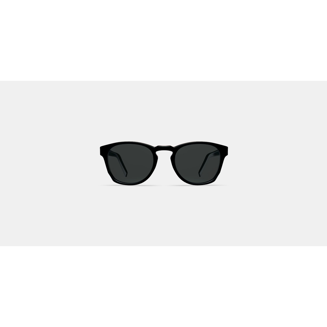 Topper Sunglasses 3D Model – Black Matte Eclipse, PBR Materials - View 11