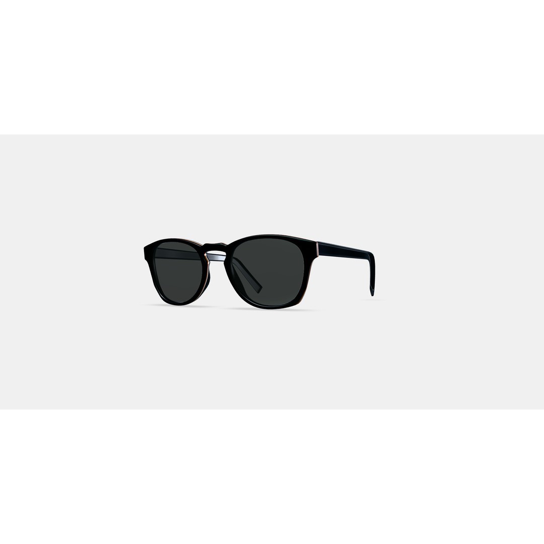 Topper Sunglasses 3D Model – Black Matte Eclipse, PBR Materials - View 13