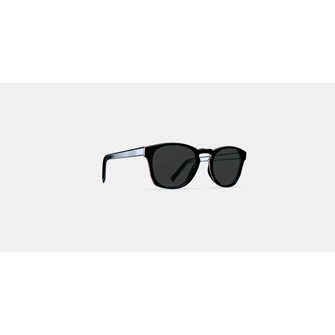 Topper Sunglasses 3D Model – Black Matte Eclipse, PBR Materials - View 2