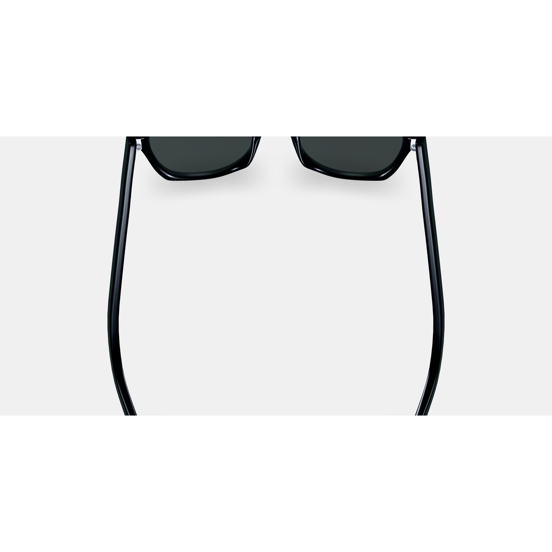 Topper Sunglasses 3D Model – Black Matte Eclipse, PBR Materials - View 4