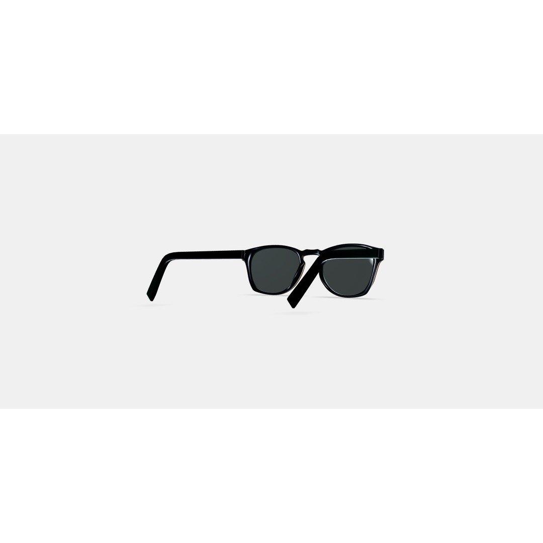 Topper Sunglasses 3D Model – Black Matte Eclipse, PBR Materials - View 5