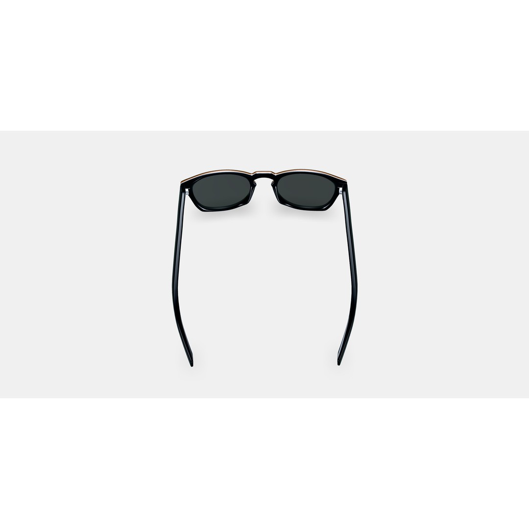 Topper Sunglasses 3D Model – Black Matte Eclipse, PBR Materials - View 6