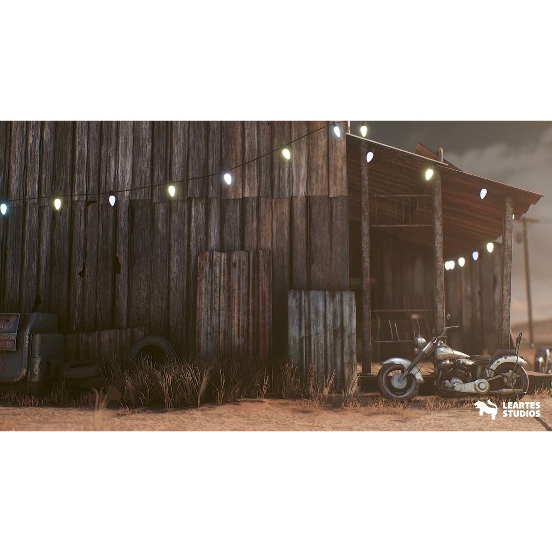 Retropunk Saloon Environment 3D Model – Low Poly Game Ready Asset, FBX - View 5