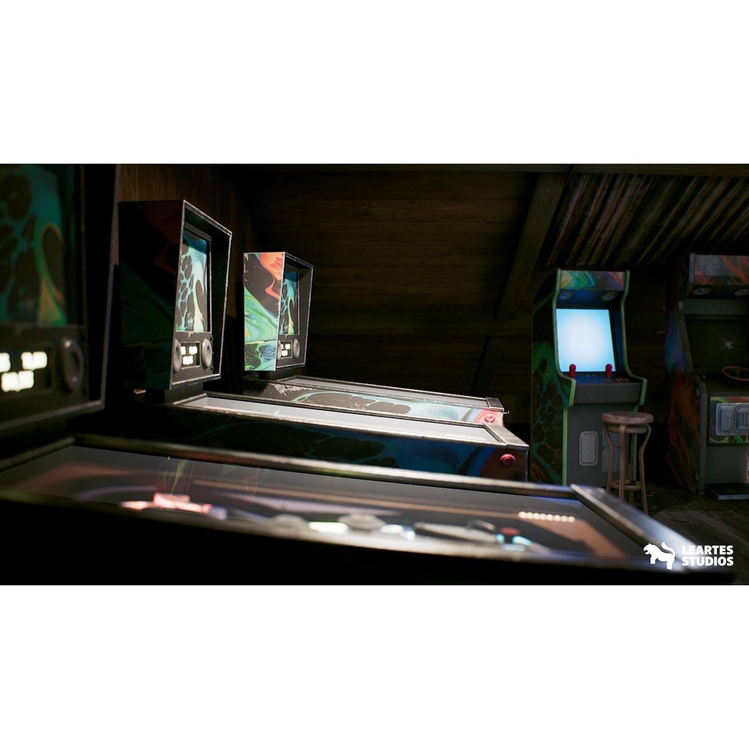 Retropunk Saloon Environment 3D Model – Low Poly Game Ready Asset, FBX - View 7