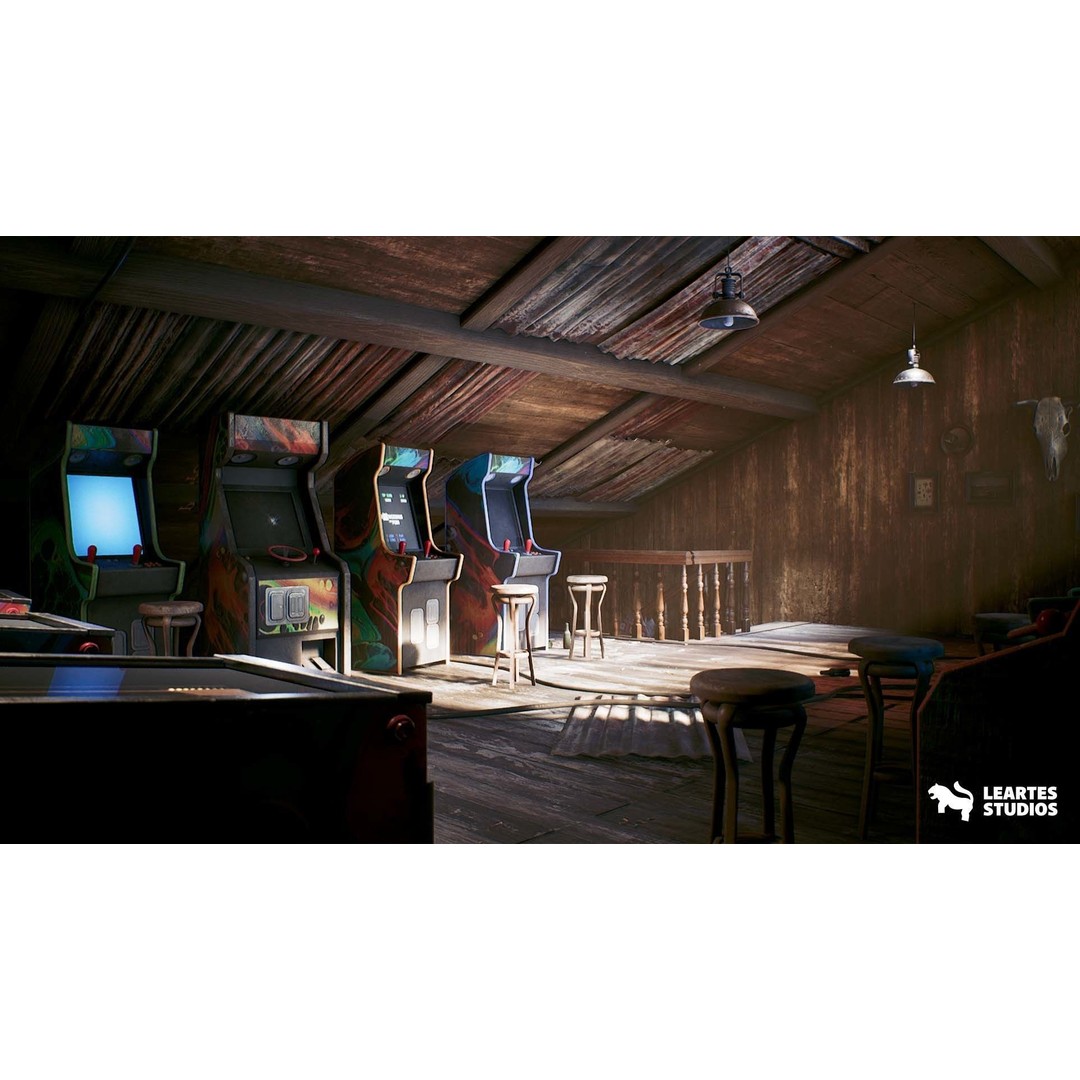 Retropunk Saloon Environment 3D Model – Low Poly Game Ready Asset, FBX - View 8