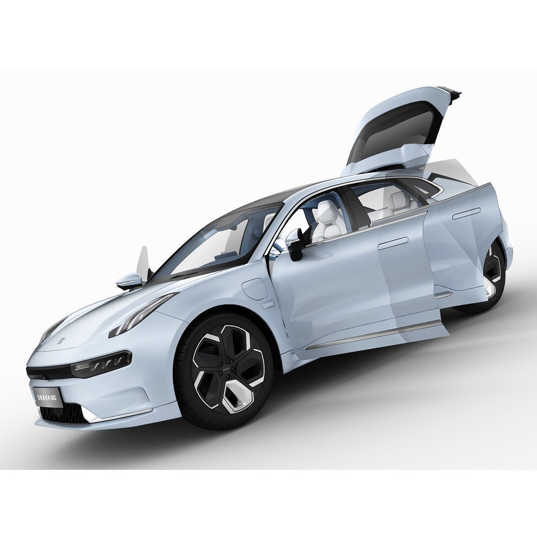 2022 ZEEKR 001 3D Model – High Detail Sport Car, FBX, Blender - View 10