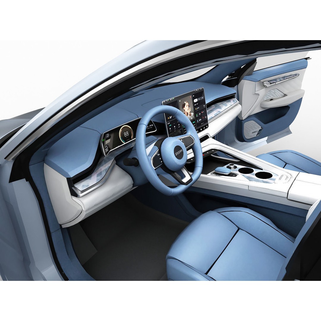 2022 ZEEKR 001 3D Model – High Detail Sport Car, FBX, Blender - View 11