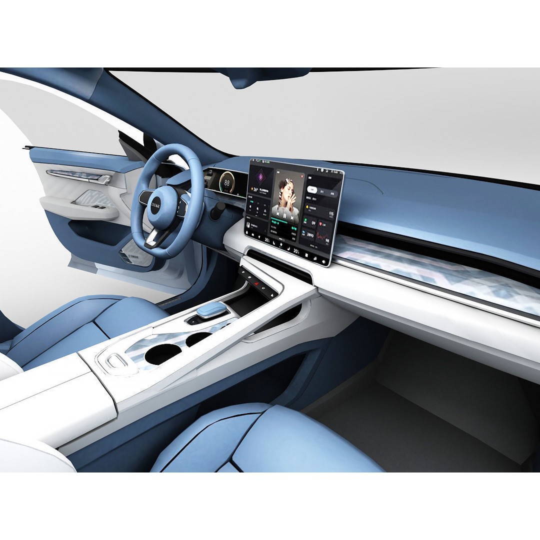 2022 ZEEKR 001 3D Model – High Detail Sport Car, FBX, Blender - View 13