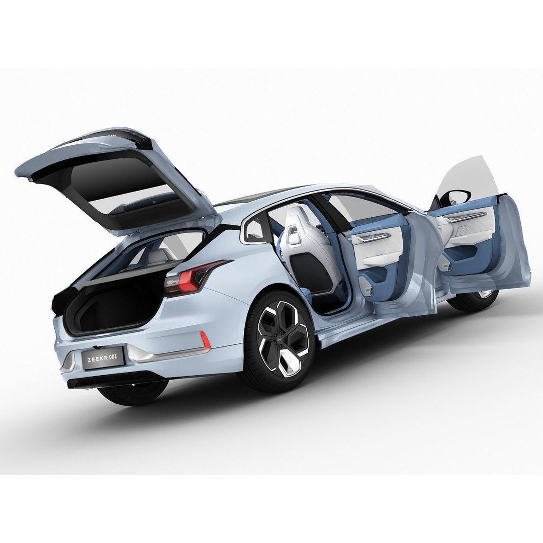 2022 ZEEKR 001 3D Model – High Detail Sport Car, FBX, Blender - View 14