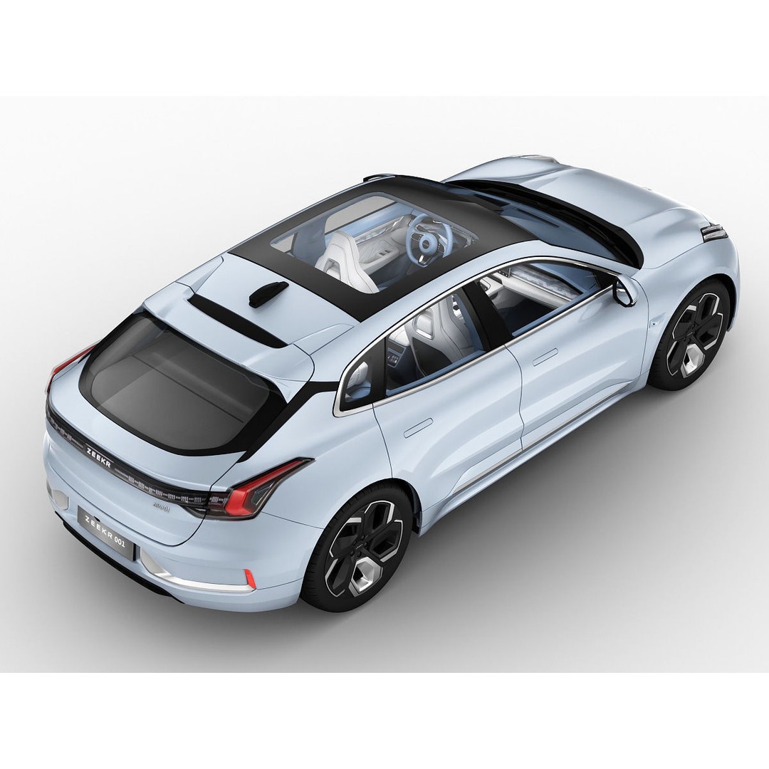 2022 ZEEKR 001 3D Model – High Detail Sport Car, FBX, Blender - View 26