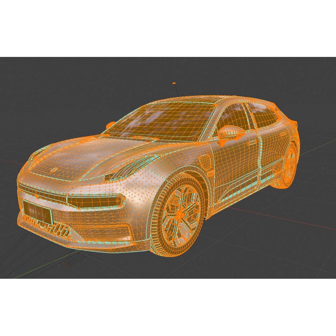 2022 ZEEKR 001 3D Model – High Detail Sport Car, FBX, Blender - View 28