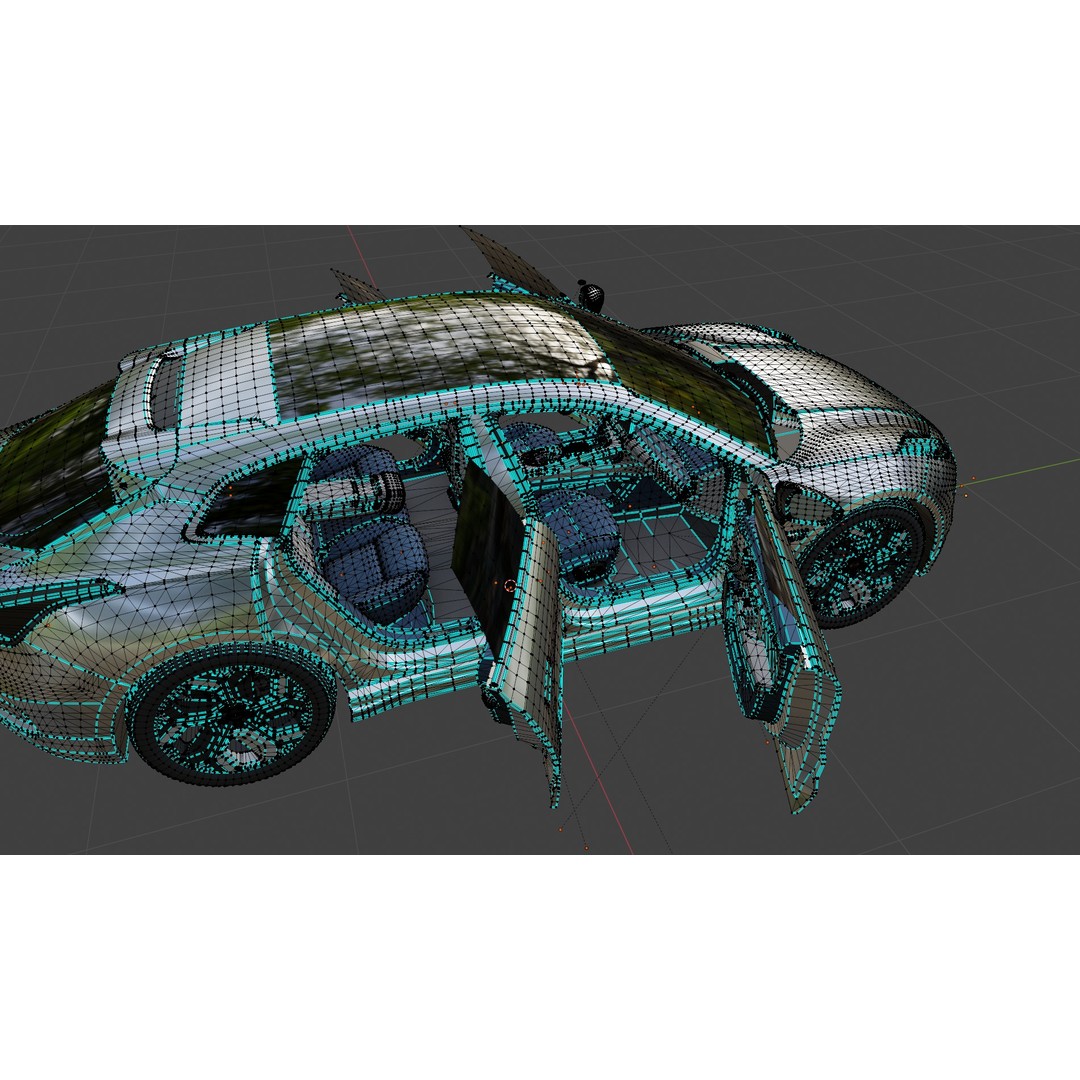 2022 ZEEKR 001 3D Model – High Detail Sport Car, FBX, Blender - View 30