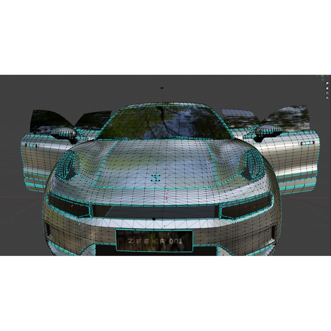 2022 ZEEKR 001 3D Model – High Detail Sport Car, FBX, Blender - View 31