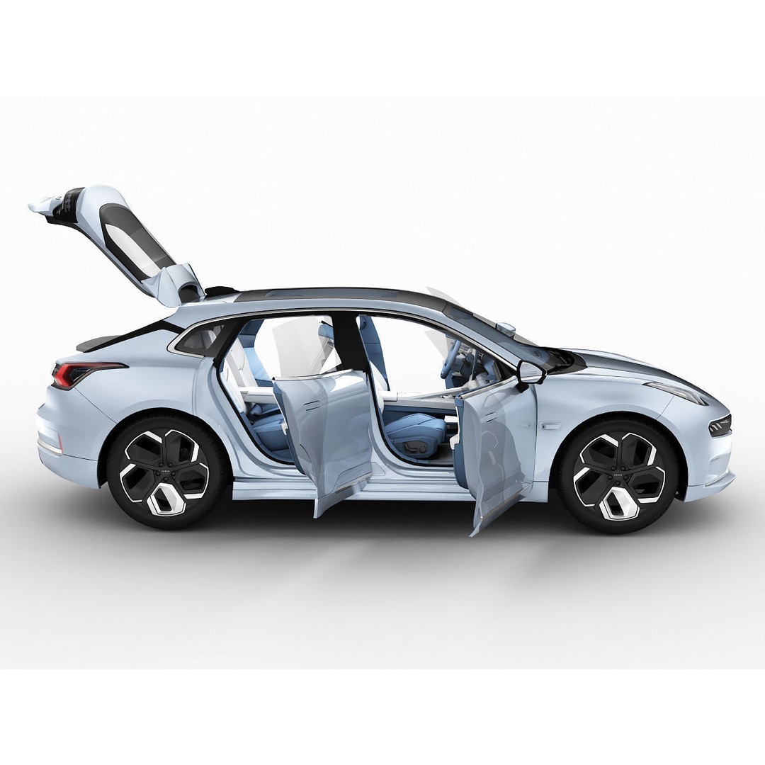 2022 ZEEKR 001 3D Model – High Detail Sport Car, FBX, Blender - View 5