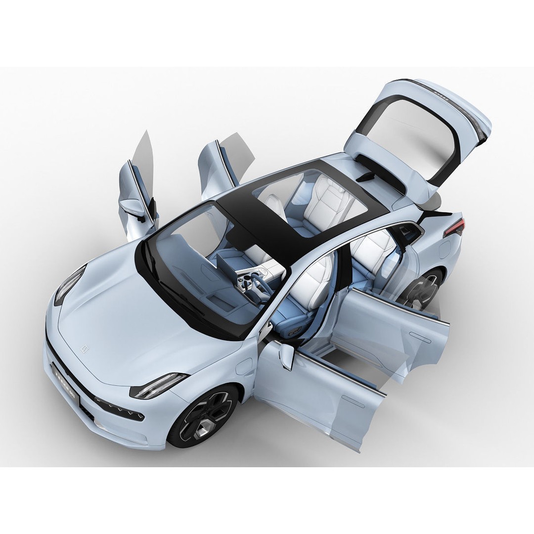 2022 ZEEKR 001 3D Model – High Detail Sport Car, FBX, Blender - View 6