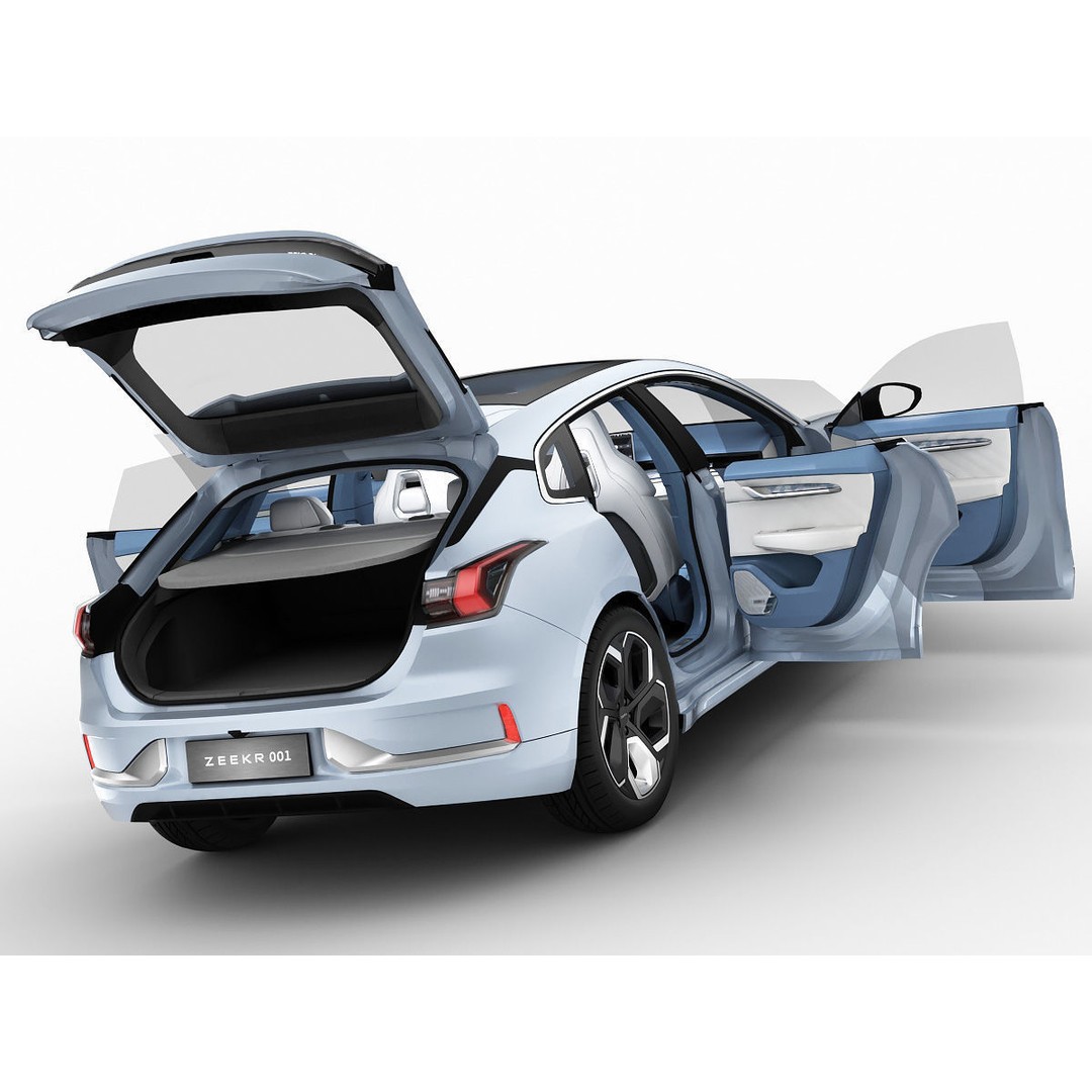 2022 ZEEKR 001 3D Model – High Detail Sport Car, FBX, Blender - View 8