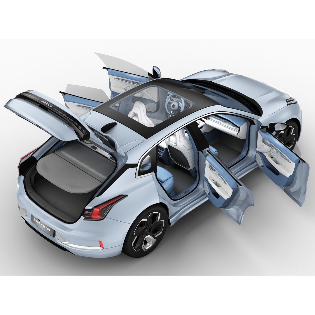 2022 ZEEKR 001 3D Model – High Detail Sport Car, FBX, Blender - View 9