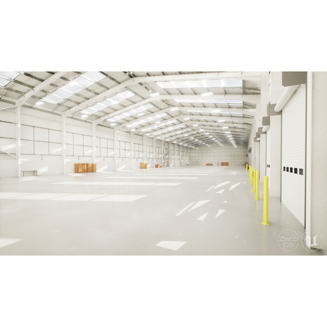 Industrial Warehouse Interior 3D Model – Low Poly Textured Asset for Unreal Engine 5 - View 13