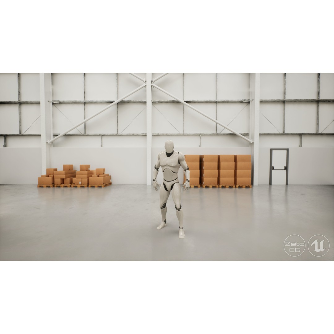 Industrial Warehouse Interior 3D Model – Low Poly Textured Asset for Unreal Engine 5 - View 16