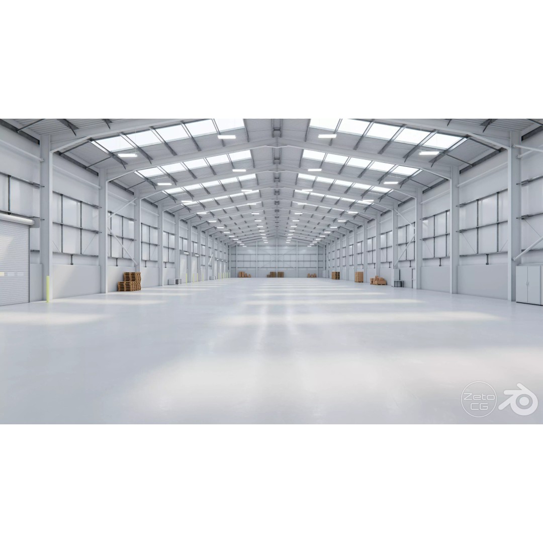 Industrial Warehouse Interior 3D Model – Low Poly Textured Asset for Unreal Engine 5 - View 2