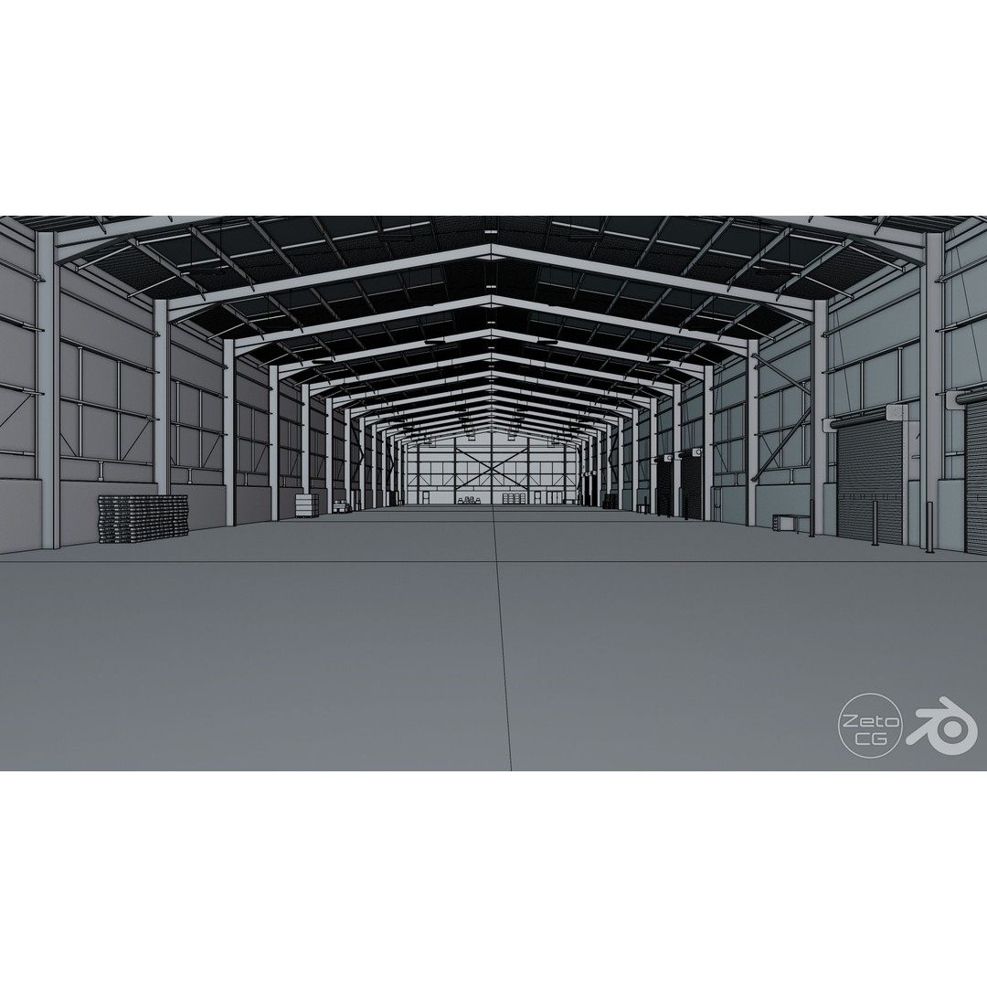 Industrial Warehouse Interior 3D Model – Low Poly Textured Asset for Unreal Engine 5 - View 21