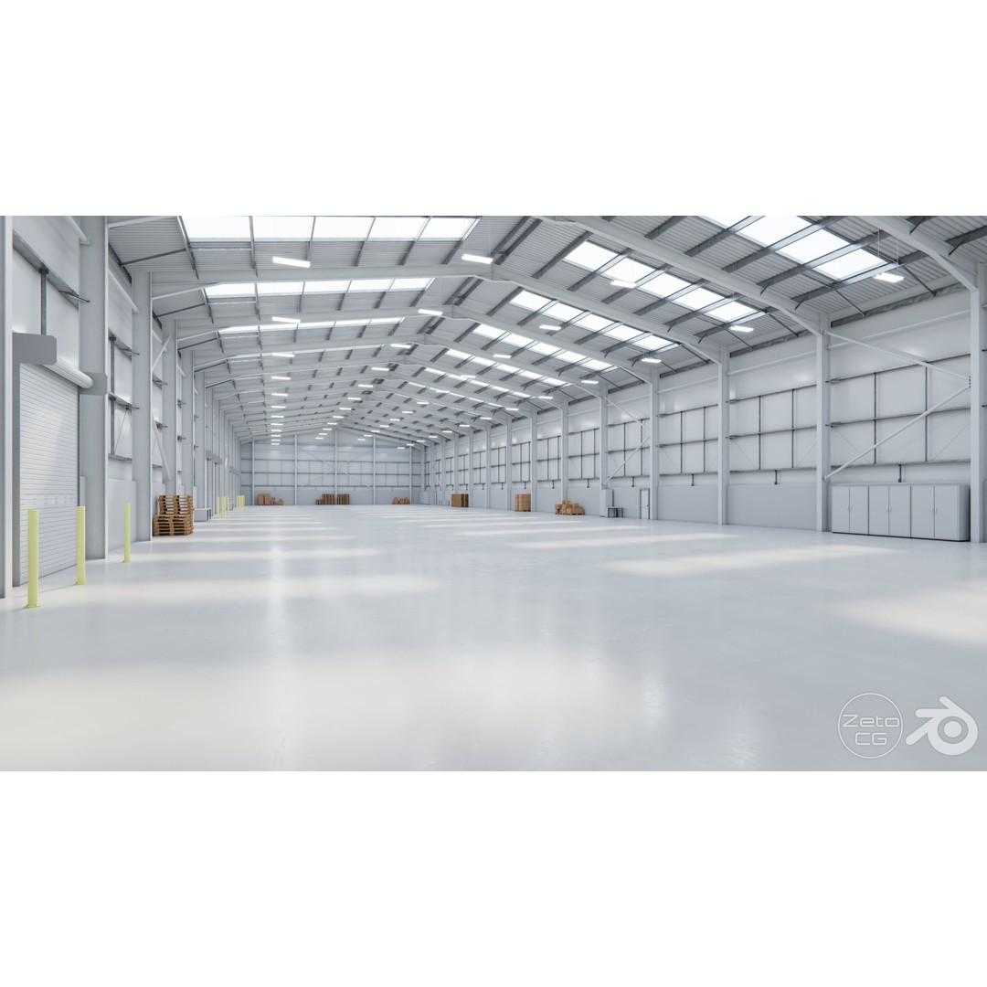 Industrial Warehouse Interior 3D Model – Low Poly Textured Asset for Unreal Engine 5 - View 9