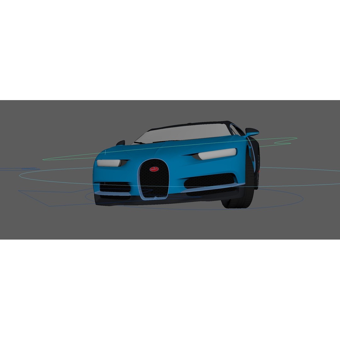 Bugatti Chiron 3D Model – Rigged Game-Ready Asset, FBX, OBJ - View 18