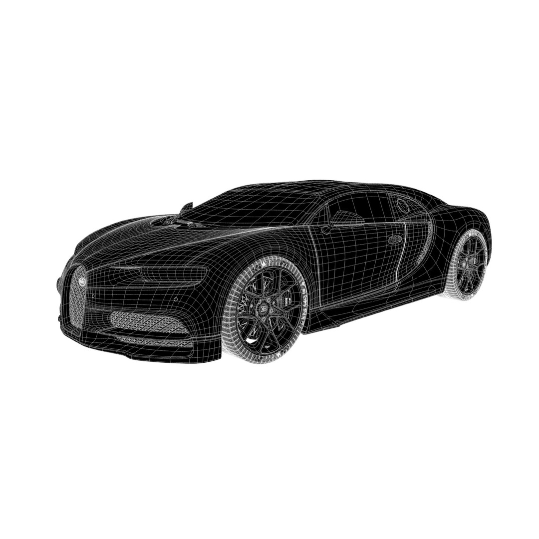 Bugatti Chiron 3D Model – Rigged Game-Ready Asset, FBX, OBJ - View 20
