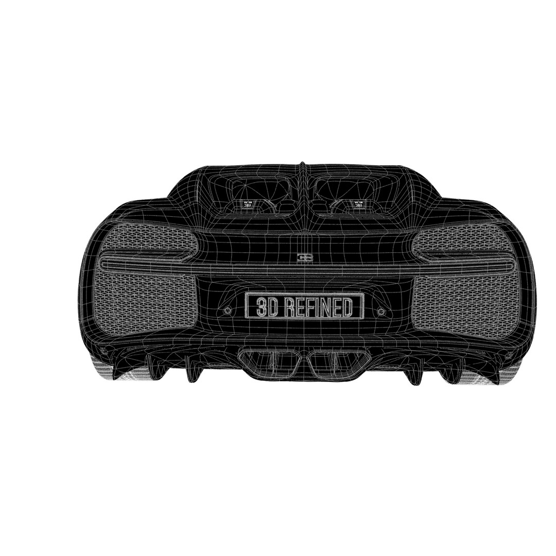 Bugatti Chiron 3D Model – Rigged Game-Ready Asset, FBX, OBJ - View 22