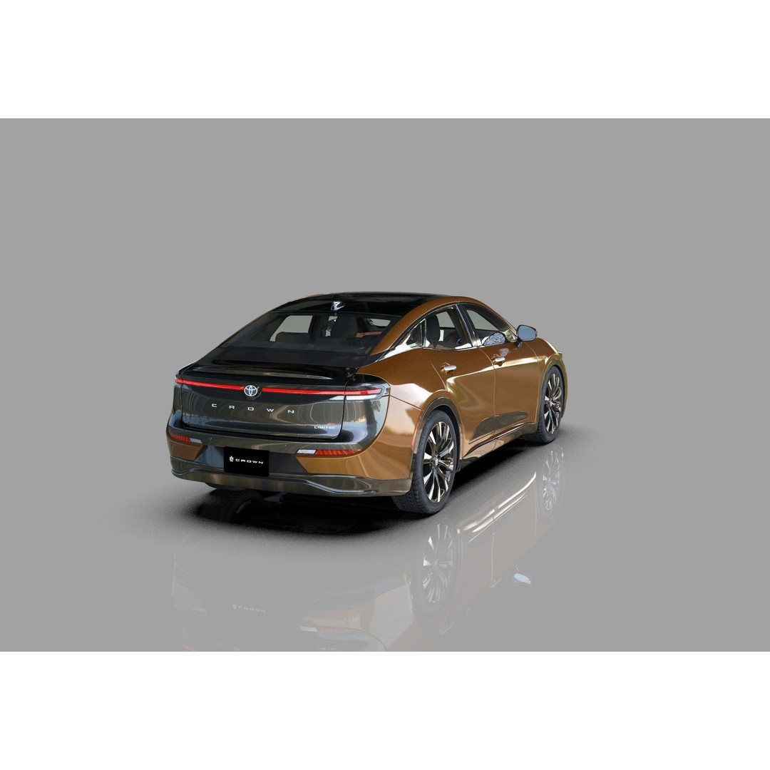Toyota Crown Cross 2022 3D Model – High Poly Luxury Sedan, FBX, OBJ, Blender - View 10