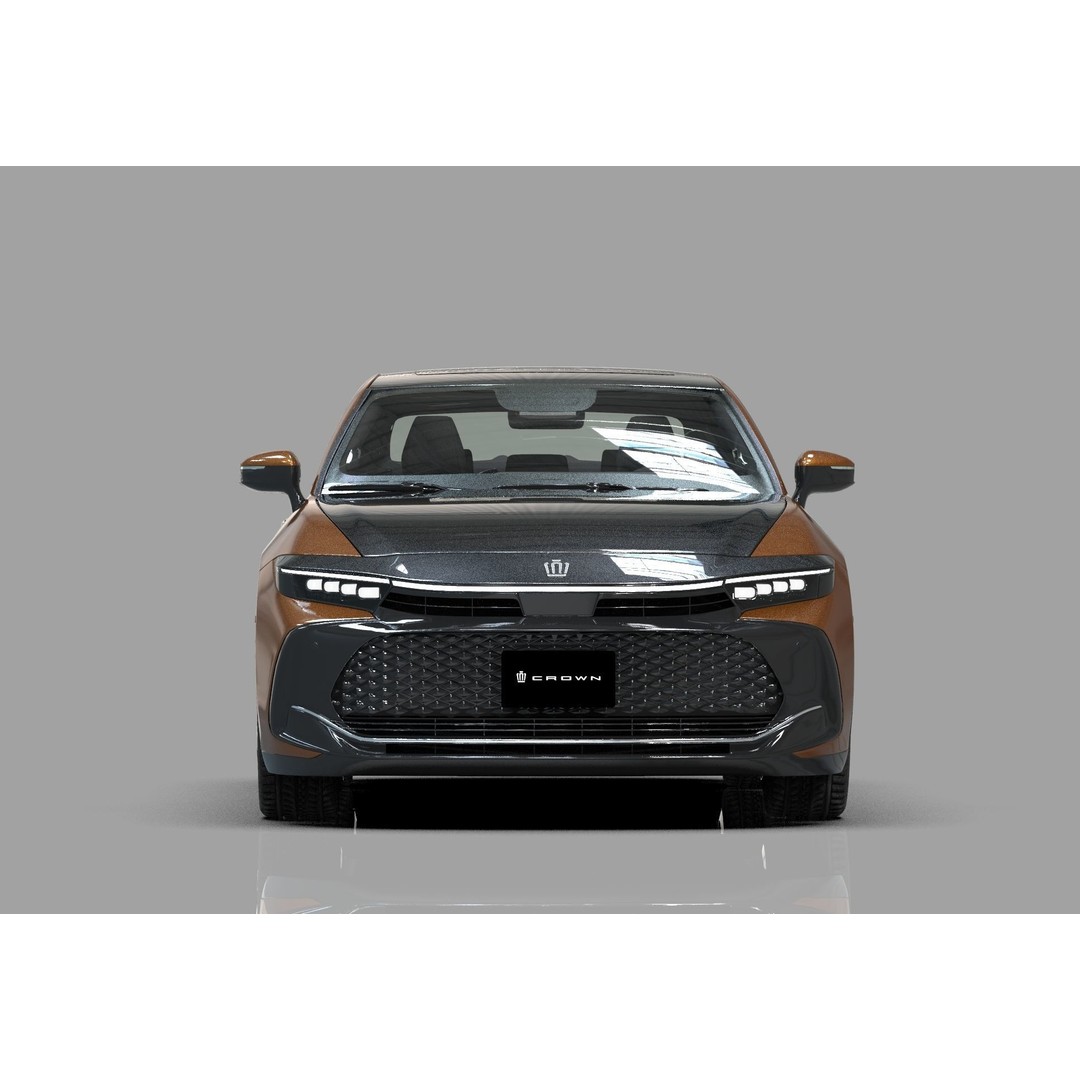 Toyota Crown Cross 2022 3D Model – High Poly Luxury Sedan, FBX, OBJ, Blender - View 11