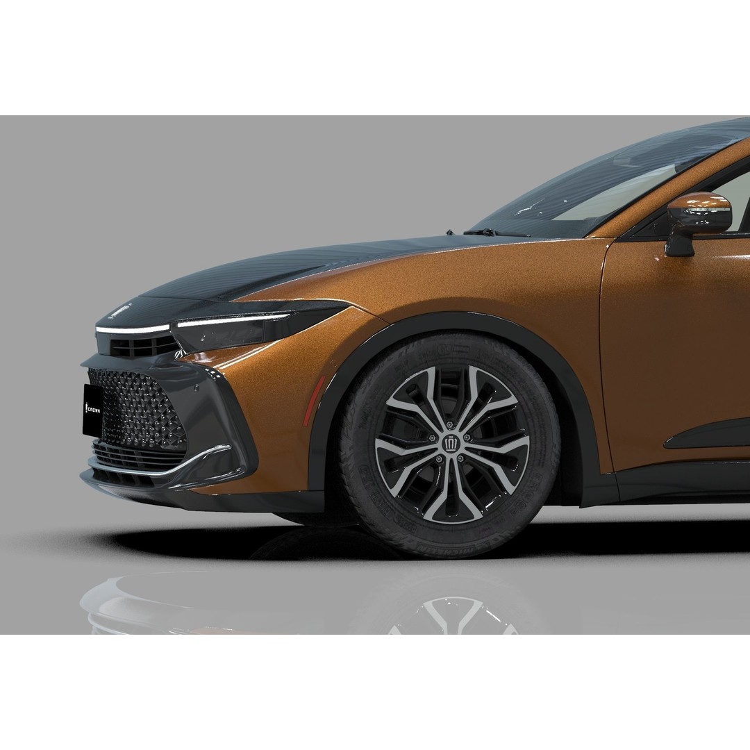 Toyota Crown Cross 2022 3D Model – High Poly Luxury Sedan, FBX, OBJ, Blender - View 13