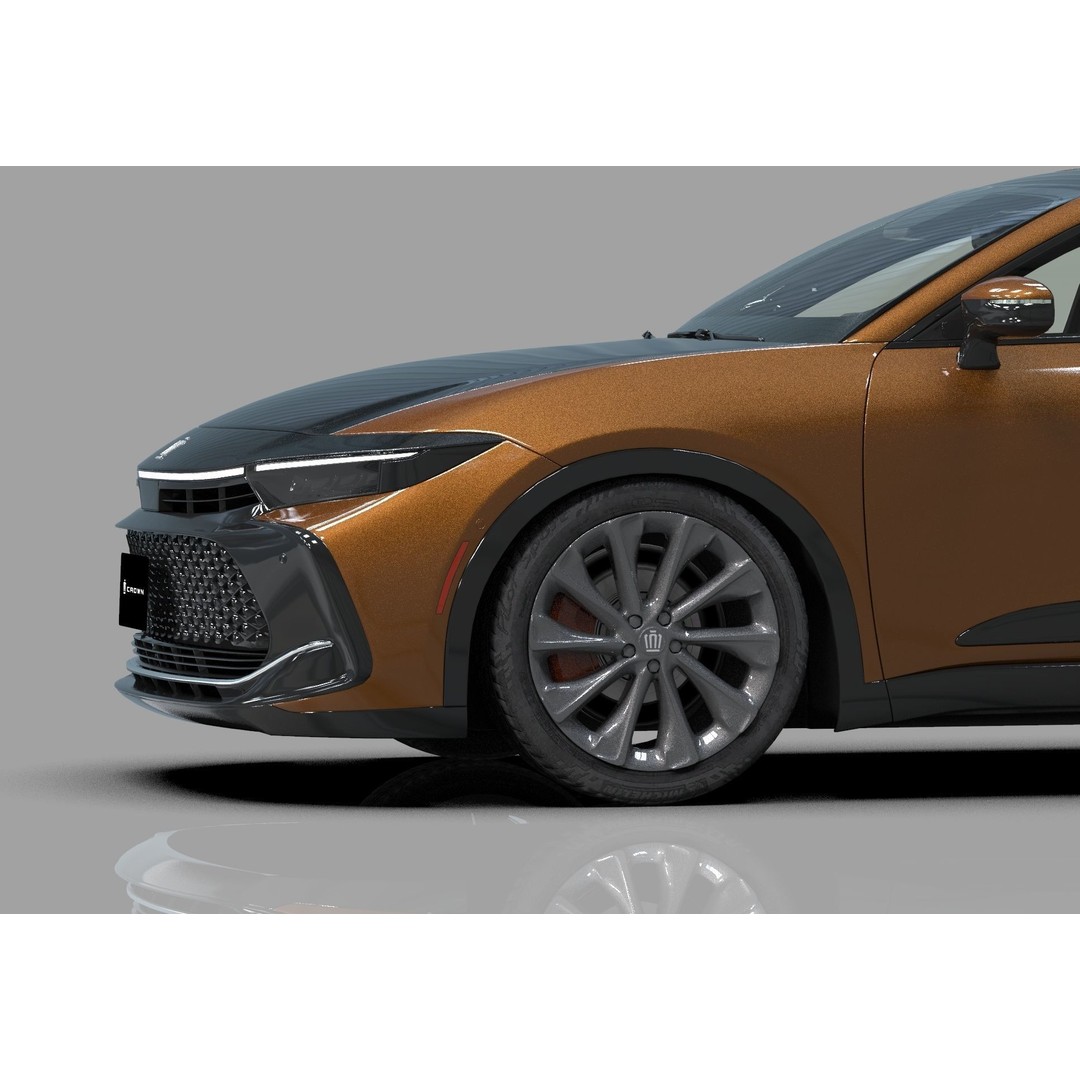 Toyota Crown Cross 2022 3D Model – High Poly Luxury Sedan, FBX, OBJ, Blender - View 14