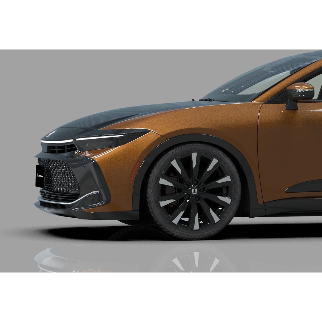 Toyota Crown Cross 2022 3D Model – High Poly Luxury Sedan, FBX, OBJ, Blender - View 15