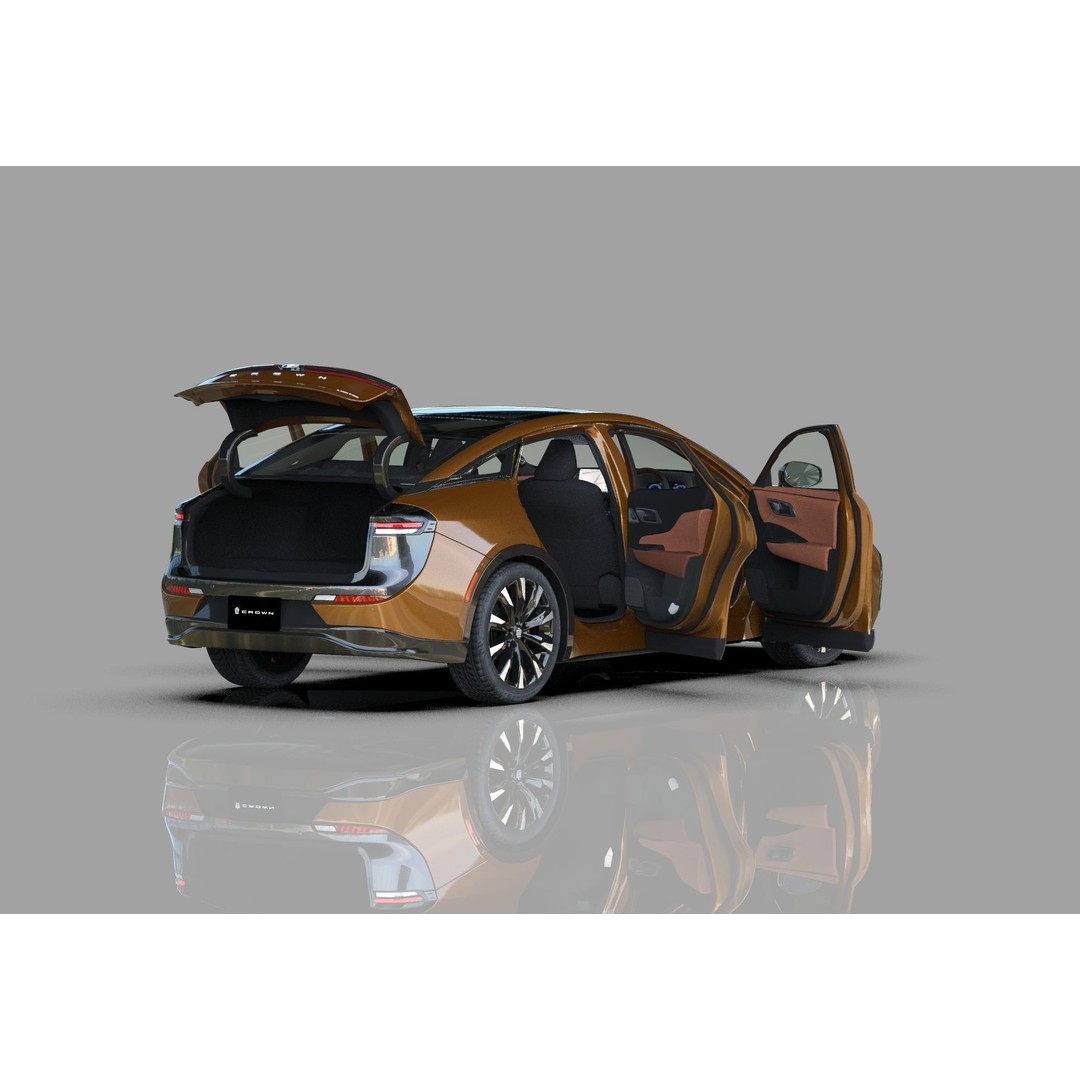 Toyota Crown Cross 2022 3D Model – High Poly Luxury Sedan, FBX, OBJ, Blender - View 20