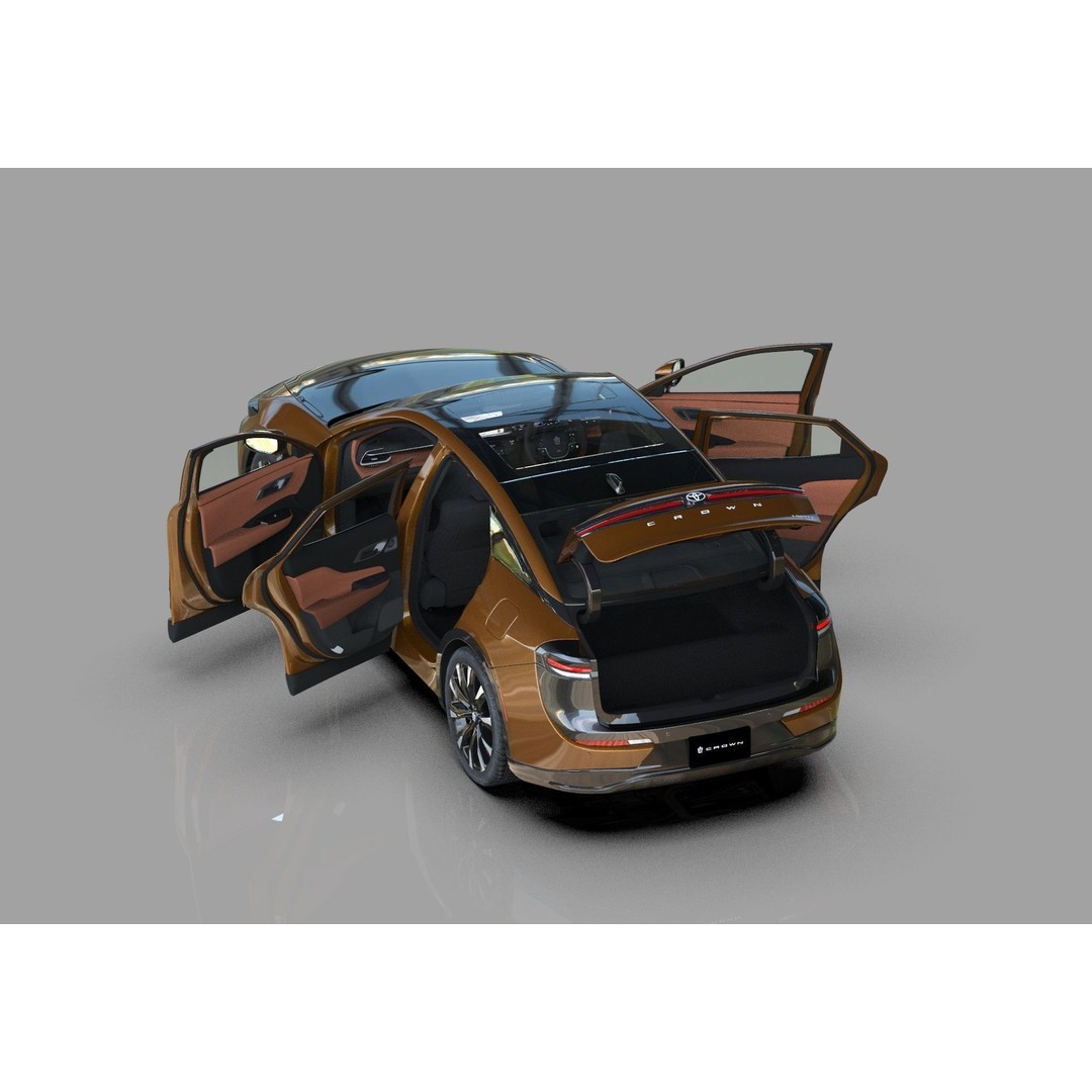 Toyota Crown Cross 2022 3D Model – High Poly Luxury Sedan, FBX, OBJ, Blender - View 21