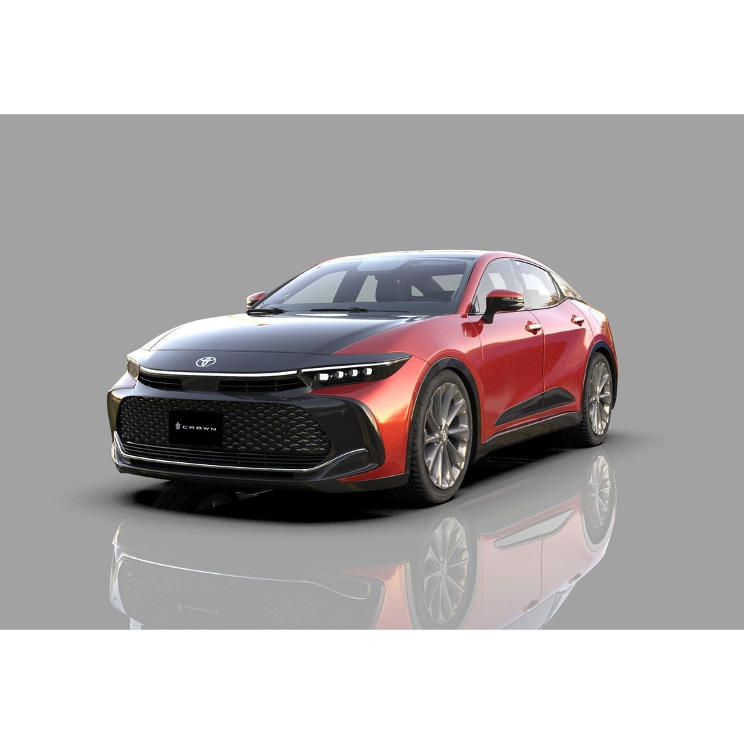 Toyota Crown Cross 2022 3D Model – High Poly Luxury Sedan, FBX, OBJ, Blender - View 23