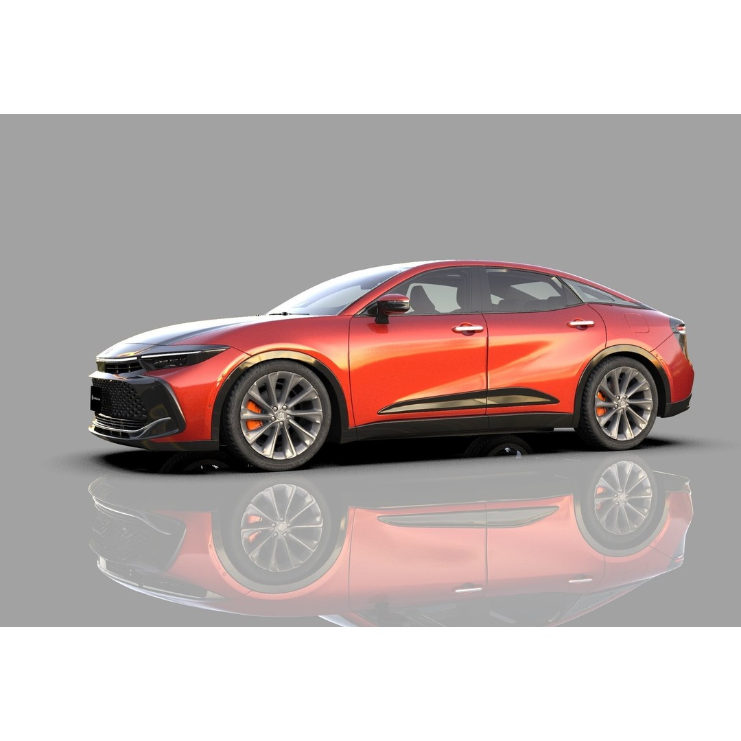 Toyota Crown Cross 2022 3D Model – High Poly Luxury Sedan, FBX, OBJ, Blender - View 24