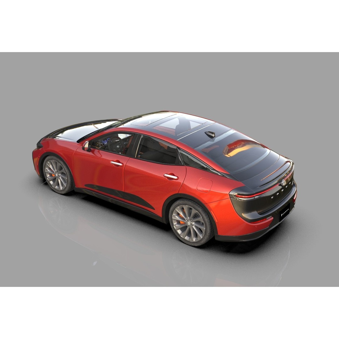 Toyota Crown Cross 2022 3D Model – High Poly Luxury Sedan, FBX, OBJ, Blender - View 25