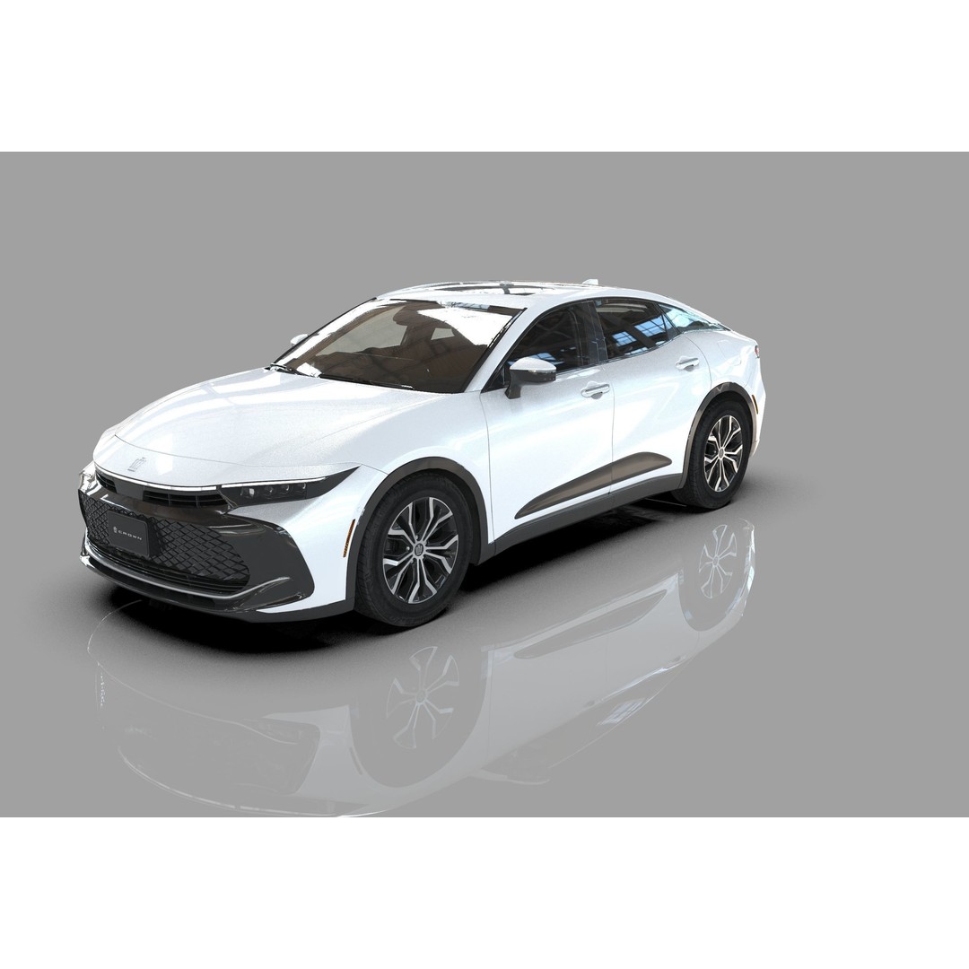 Toyota Crown Cross 2022 3D Model – High Poly Luxury Sedan, FBX, OBJ, Blender - View 34