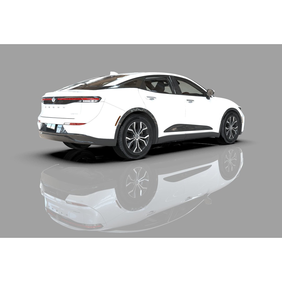 Toyota Crown Cross 2022 3D Model – High Poly Luxury Sedan, FBX, OBJ, Blender - View 36