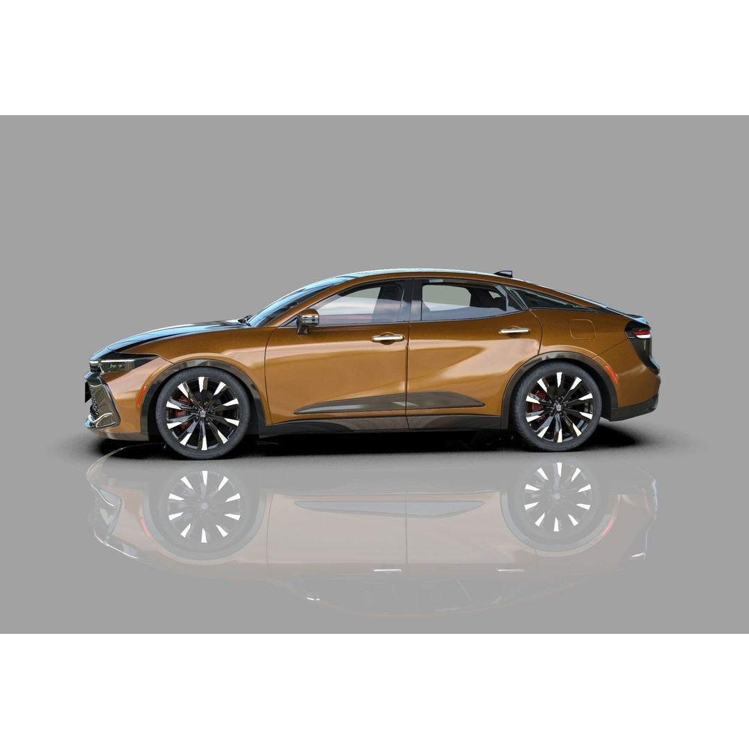 Toyota Crown Cross 2022 3D Model – High Poly Luxury Sedan, FBX, OBJ, Blender - View 4