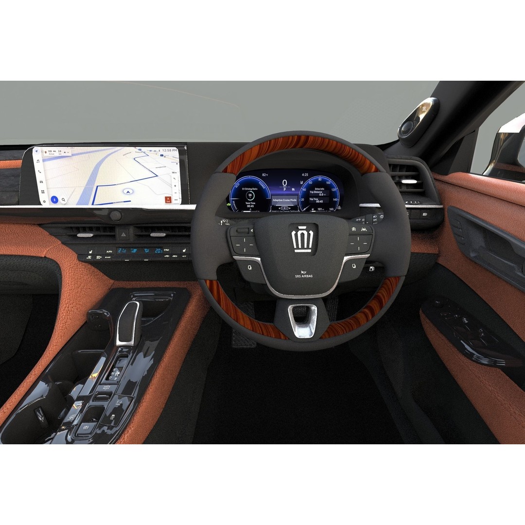 Toyota Crown Cross 2022 3D Model – High Poly Luxury Sedan, FBX, OBJ, Blender - View 42
