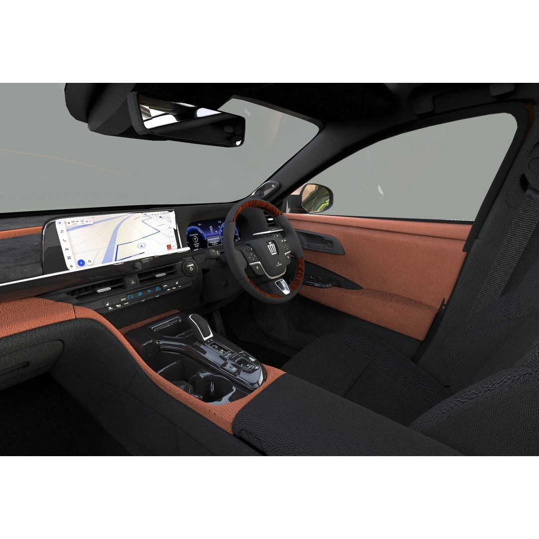 Toyota Crown Cross 2022 3D Model – High Poly Luxury Sedan, FBX, OBJ, Blender - View 43