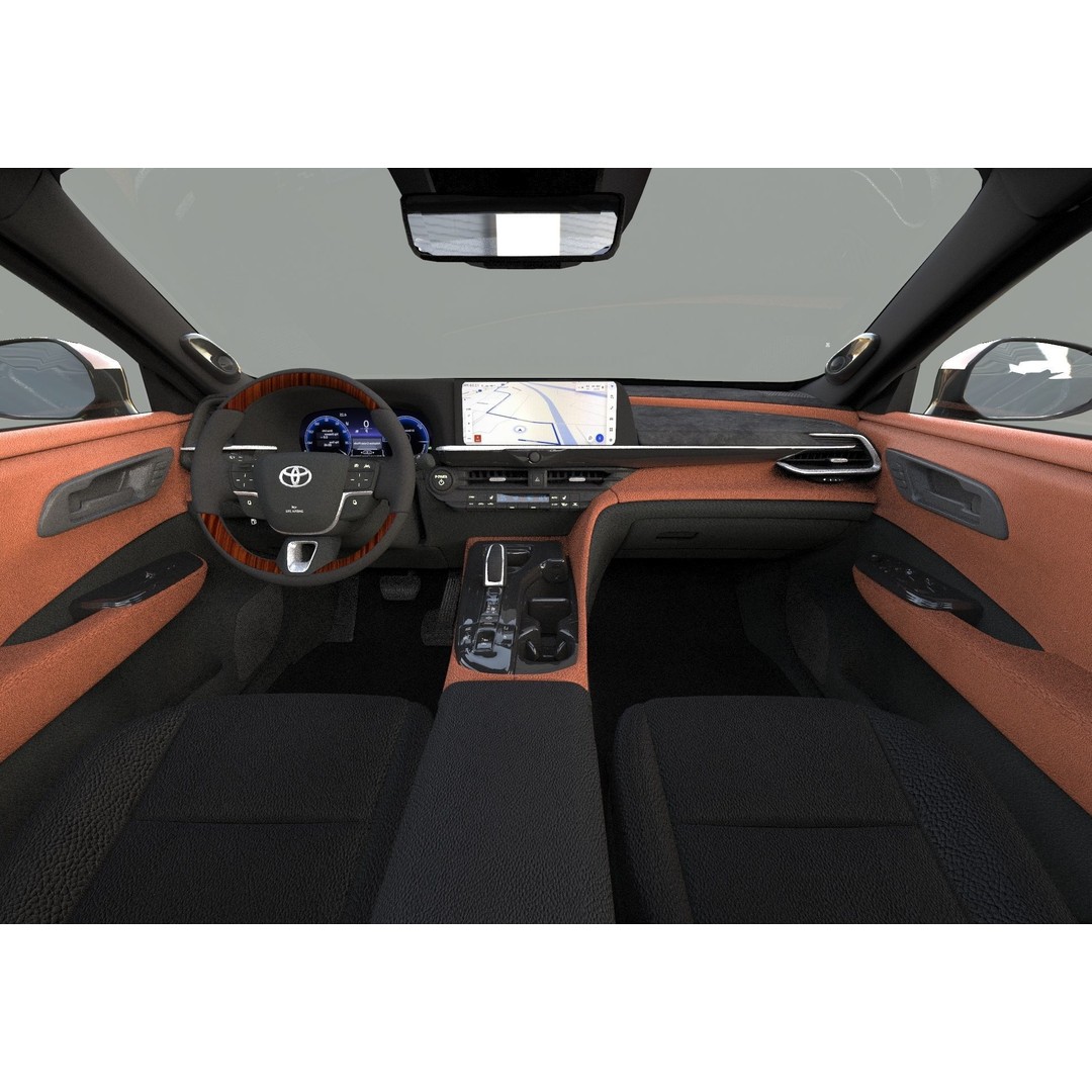 Toyota Crown Cross 2022 3D Model – High Poly Luxury Sedan, FBX, OBJ, Blender - View 44